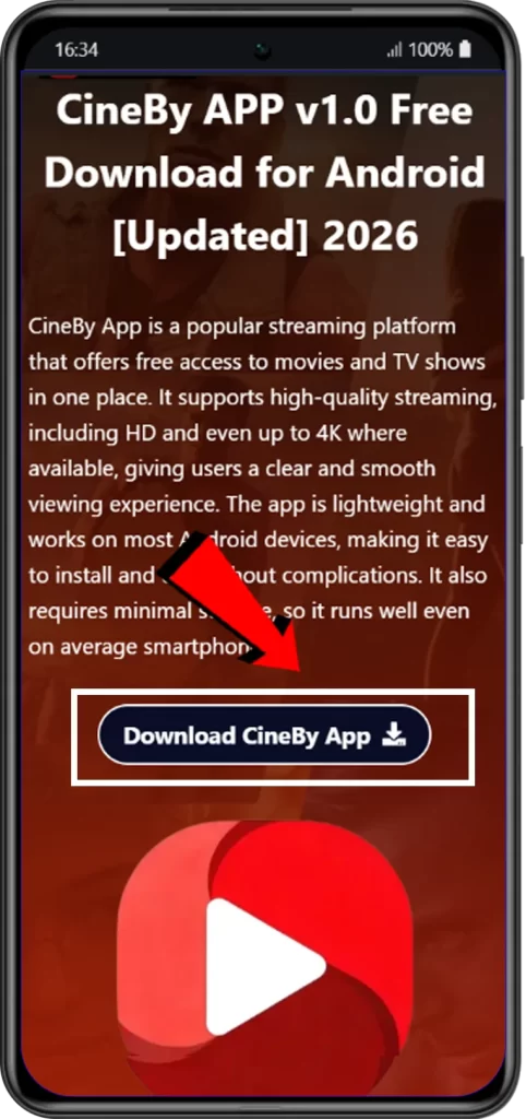Download Cineby APP in android