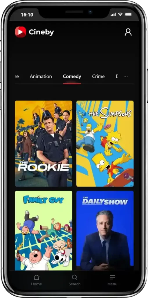 comedy tv shows on CineBy APP