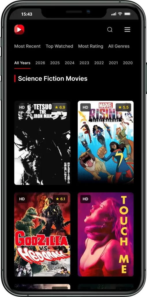 science fiction movies CineBy APP